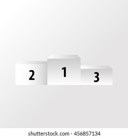 Podium. Winner. Vector illustration.