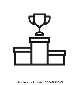 Podium winners icon in trendy outline style design. Vector graphic illustration. Suitable for website design, logo, app, and ui. EPS 10.
