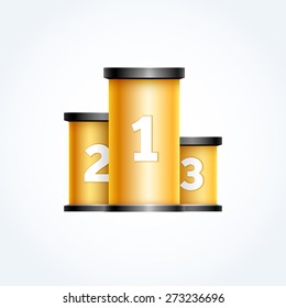 Podium winners. Vector illustration