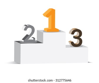 Podium winners. Vector illustration