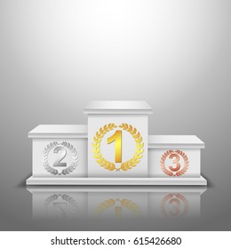 Podium winners. Vector illustration