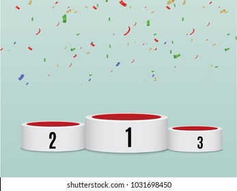 The podium of winners.vector illustration.Stage with for Award Ceremony.