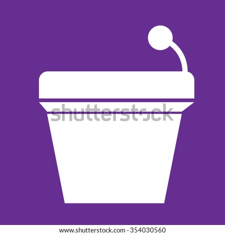 Podium Without Speaker icon Illustration Art