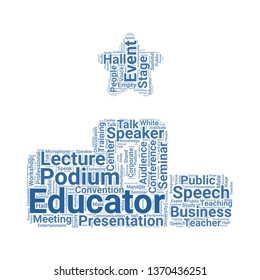 podium word cloud. tag cloud about podium