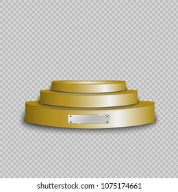 Podium.Stage for awards ceremony.Pedestal..Vector illustration.