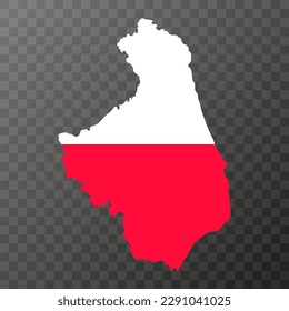 Podlaskie Voivodeship map, province of Poland. Vector illustration.