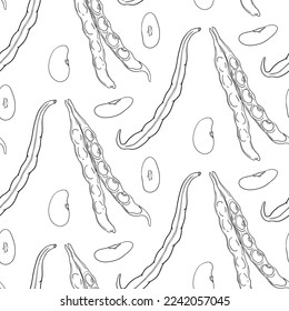 Pods and beans seamless pattern for your design.
