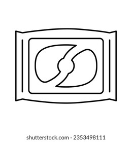 pods detergent line icon vector. pods detergent sign. isolated contour symbol black illustration