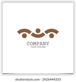 poeple community team work and car logo design vector