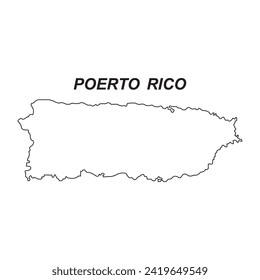 Poerto Rico map vector