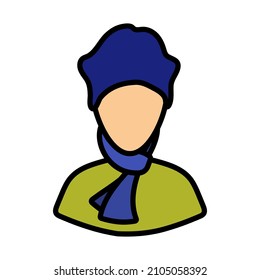 Poet Icon. Editable Bold Outline With Color Fill Design. Vector Illustration.