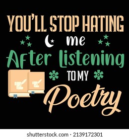 Poet T Shirt Design Image