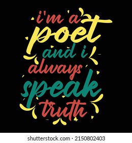 Poet T Shirt Design Image