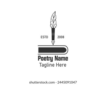 Poetic Impressions Logo Design, Verse Visions Logo Concept, Literary Flourish Logo Design, Sonnet Symbol, Logo Design, Graphic Design