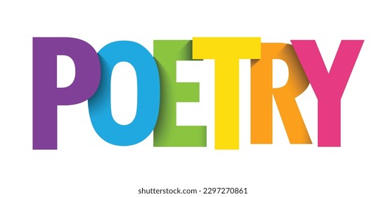 POETRY colorful vector typography banner