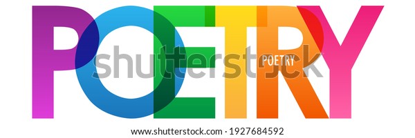 Poetry Colorful Vector Typography Banner Isolated Stock Vector (Royalty ...