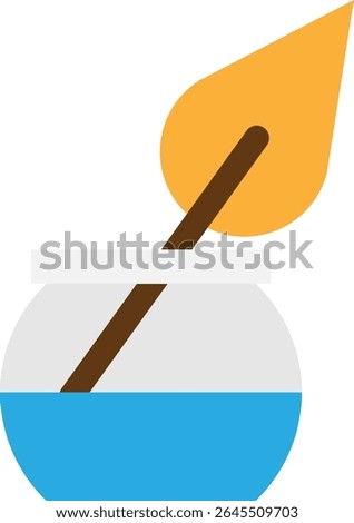 Poetry Content Pen Icon Vector Flat Illustration