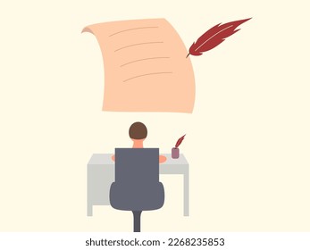 poetry day vector illustration flat design