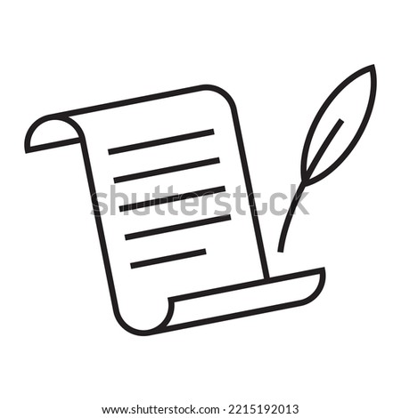 poetry icon vector design template in black color isolated sign on white background