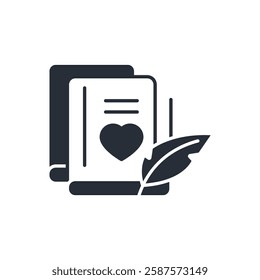 poetry icon. vector.Editable stroke.linear style sign for use web design,logo.Symbol illustration.