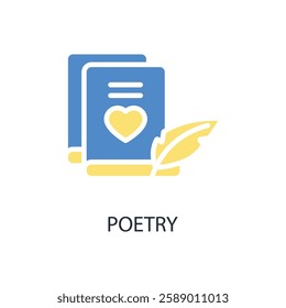 poetry icon. vector.Editable stroke.linear style sign for use web design,logo.Symbol illustration.