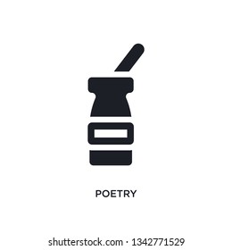 poetry isolated icon. simple element illustration from museum concept icons. poetry editable logo sign symbol design on white background. can be use for web and mobile