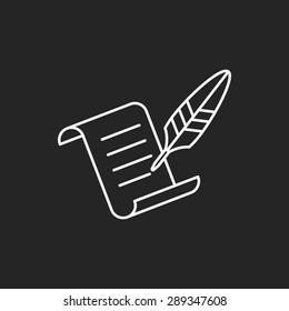 poetry line icon