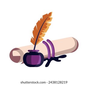 vector de ilustración de tinta y desplazamiento de poesía