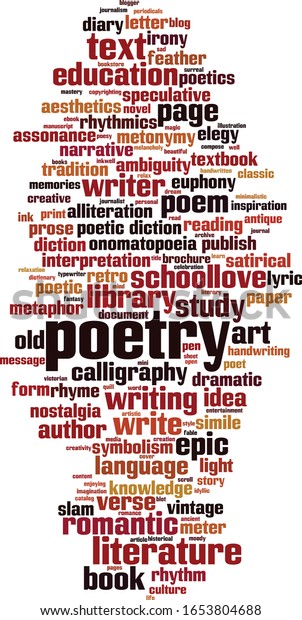 Poetry Word Cloud Concept Collage Made Stock Vector (Royalty Free ...