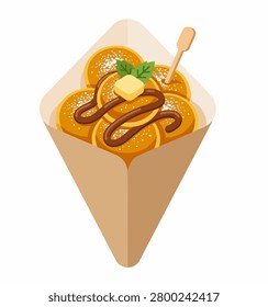 Poffertjes Dutch Mini Pancake Cone