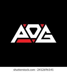 Logo-Design des POG-Dreiecks mit Dreiecksform. POG Dreieck Logo Design Monogramm. POG Dreieck-Vektorlogo-Vorlage mit roter Farbe. POG Dreieckslogo Einfach, elegant und luxuriös.