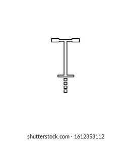 Pogo stick icon. Child toy symbol. Logo design element