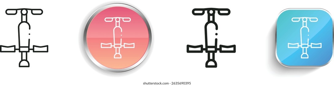pogo stick icon. Thin Linear, Regular and Button Style Design Isolated On White Background