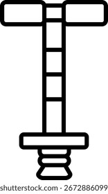 Diseño de icono de Vector de línea de palo Pogo