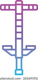 Ícone vetorial do pula-pula. Pode ser usado para impressão, aplicativos móveis e da Web.