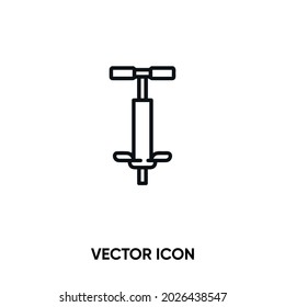 Pogo Stick Vector Icon. Modern, Simple Flat Vector Illustration For Website Or Mobile App.Jump Or Jumping Symbol, Logo Illustration. Pixel Perfect Vector Graphics	