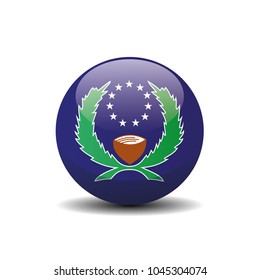Pohnpei State national circle button flag background texture. Vector illustration.