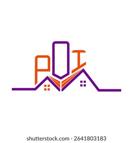 POI Real State logo design, POI simple and modern logo. POI luxurious alphabet design  