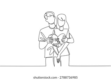 Poignant continuous line drawing