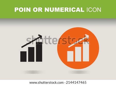Poin or Numerical Icon Vector Design