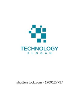 poin technology design logo vector for business