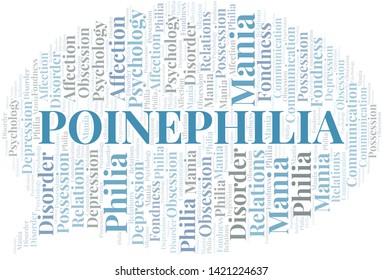 Poinephilia word cloud. Type of Philia.