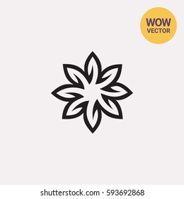 Poinsettia blossom icon