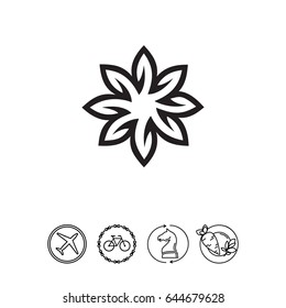 Poinsettia blossom icon