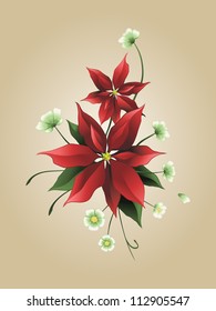 Poinsettia Christmas card