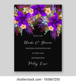 Poinsettia Christmas party invitation