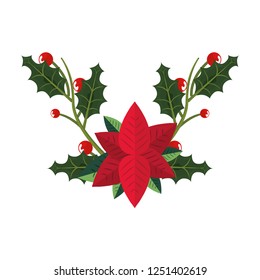 poinsettia flower leaves christmas decoration