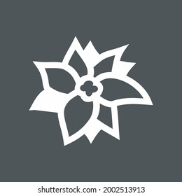 Poinsettia flower quality vector illustration cut