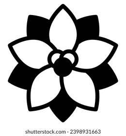 Iconos de ilustración de Poinsettia para web, aplicación, infografía, etc