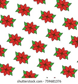 poinsettia pattern christmas related image vector illustration d